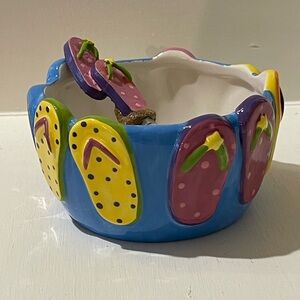 Flip-Flop Ceramic Serving Bowl